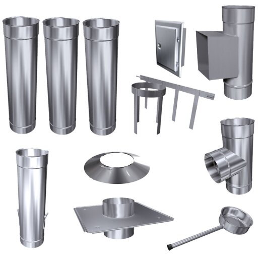 Schornsteinsanierungs Bausatz 0,8 mm DN 160 10,5