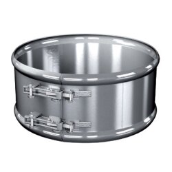 Doppelwandige Schornsteinverlängerung 0,6 mm 1,0 m DW 200 eckiger Einschub (Sonderanfertigung)