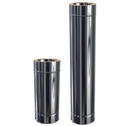 Doppelwandige Schornsteinverl&auml;ngerung 0,6 mm 2,0 m DW 180 eckiger Einschub (Sonderanfertigung)