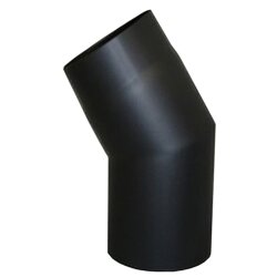 Ofenrohr Winkel Senotherm DN 150 30° ohne Reinigungsöffnung schwarz metallic