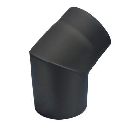 Ofenrohr Winkel Senotherm DN 150 30° ohne Reinigungsöffnung schwarz metallic