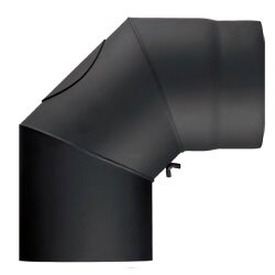 Ofenrohr Winkel Senotherm DN 150 30° ohne Reinigungsöffnung schwarz metallic