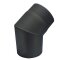 Ofenrohr Winkel Senotherm DN 150 30° ohne Reinigungsöffnung schwarz metallic