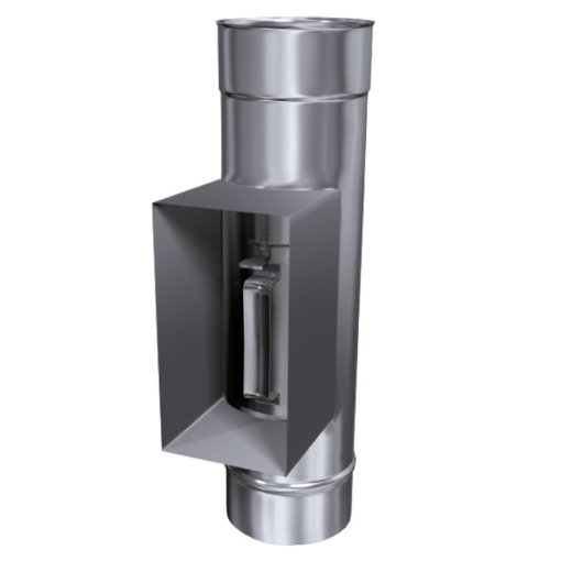 Schornsteinsanierung Pr&uuml;f&ouml;ffnung 0,8 mm DN 130 mit Klappe