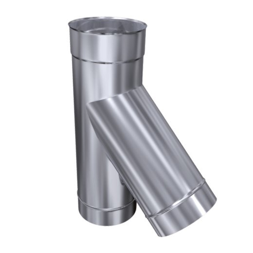 Schornsteinsanierung T-St&uuml;ck 0,5 mm DN 150 45&deg;