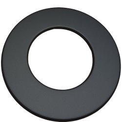 Ofenrohr Rosette DN 130 5 cm schwarz metallic