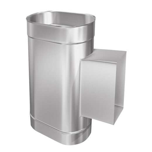 Schornsteinsanierung Pr&uuml;f&ouml;ffnung Oval schmal 0,5 mm 130 mm 230 mm