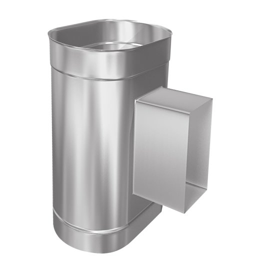 Schornsteinsanierung Pr&uuml;f&ouml;ffnung Oval breit 130 mm 1,0 mm 190 mm