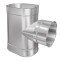 Schornsteinsanierung T-St&uuml;ck 90&deg; Oval schmal 0,5 mm 130 mm 200 mm