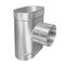 Schornsteinsanierung T-St&uuml;ck 90&deg; Oval 0,5 mm 110 mm breit 160 mm