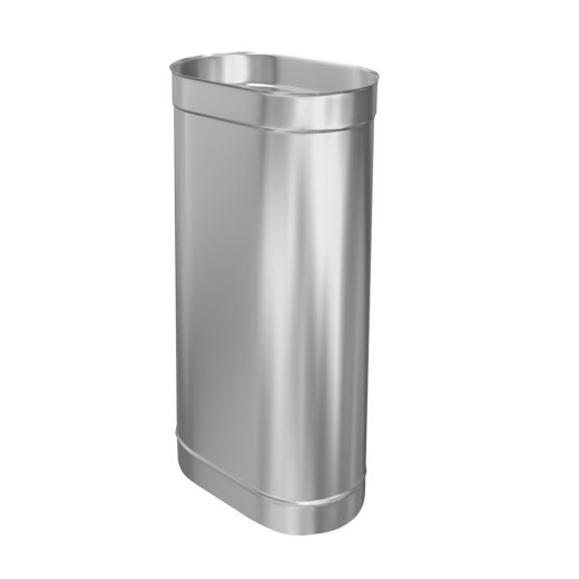Schornstein Sanierung L&auml;ngenelement 1000 mm Oval 0,5 mm 130 mm 220 mm