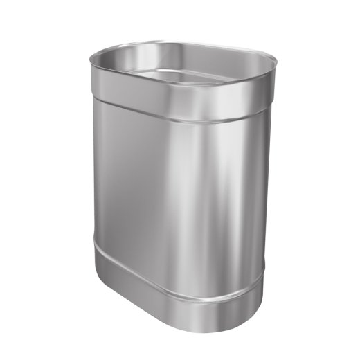 Schornsteinsanierung L&auml;ngenelement 500 mm Oval 0,6 mm 130 mm 160 mm