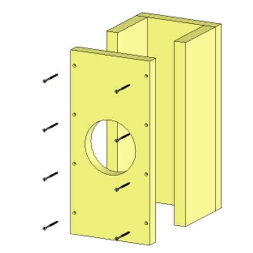 Brandschutzschacht Anschlusselement 3-Seitig F90 180 x 180 mm