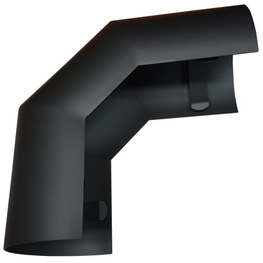 Ofenrohr Hitzeschutzschild für Bogen 90° oberhalb DN 130 schwarz metallic
