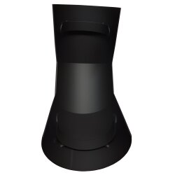 Ofenrohr Hitzeschutzschild für Bogen 90° oberhalb DN 150 schwarz metallic