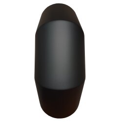 Ofenrohr Hitzeschutzschild für Bogen 90° oberhalb DN 150 schwarz metallic