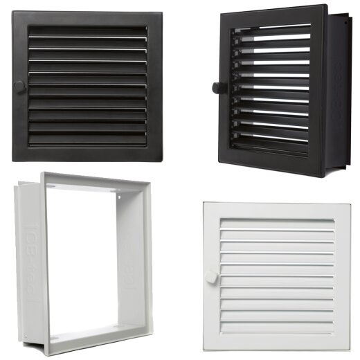 L&uuml;ftungsgitter Standard putzb&uuml;ndig 20 x 20 cm Wei&szlig; regulierbar