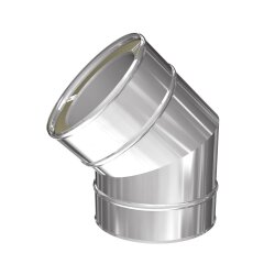 Edelstahlschornstein Winkel Goldfire Basic Plus  45°...