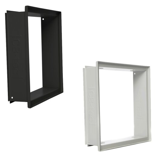 L&uuml;ftungsgitter Einbaurahmen putzb&uuml;ndig 23 x 23 cm wei&szlig;