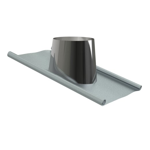 Edelstahlschornstein Dachdurchf&uuml;hrung Edelstahl/Blei 5 - 20 &deg; DW 200