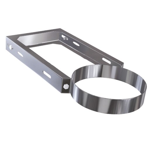 Edelstahlschornstein Wandhalter verstellbar - 330 mm DW 80
